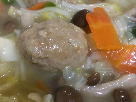 肉団子入りふし麺スープ(*^^*)